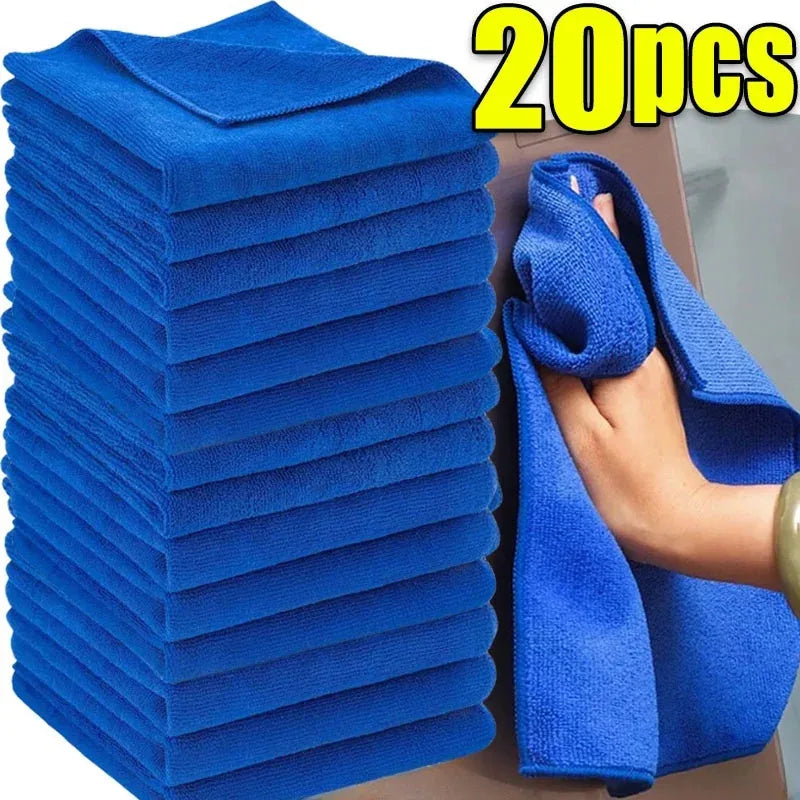 1-20Pcs Microfiber Towels Car Wash Drying Cloth Towel Household Cleaning Cloths Auto Detailing Polishing Cloth Home Clean Tools Peaceful Pleasures Health and Wellness