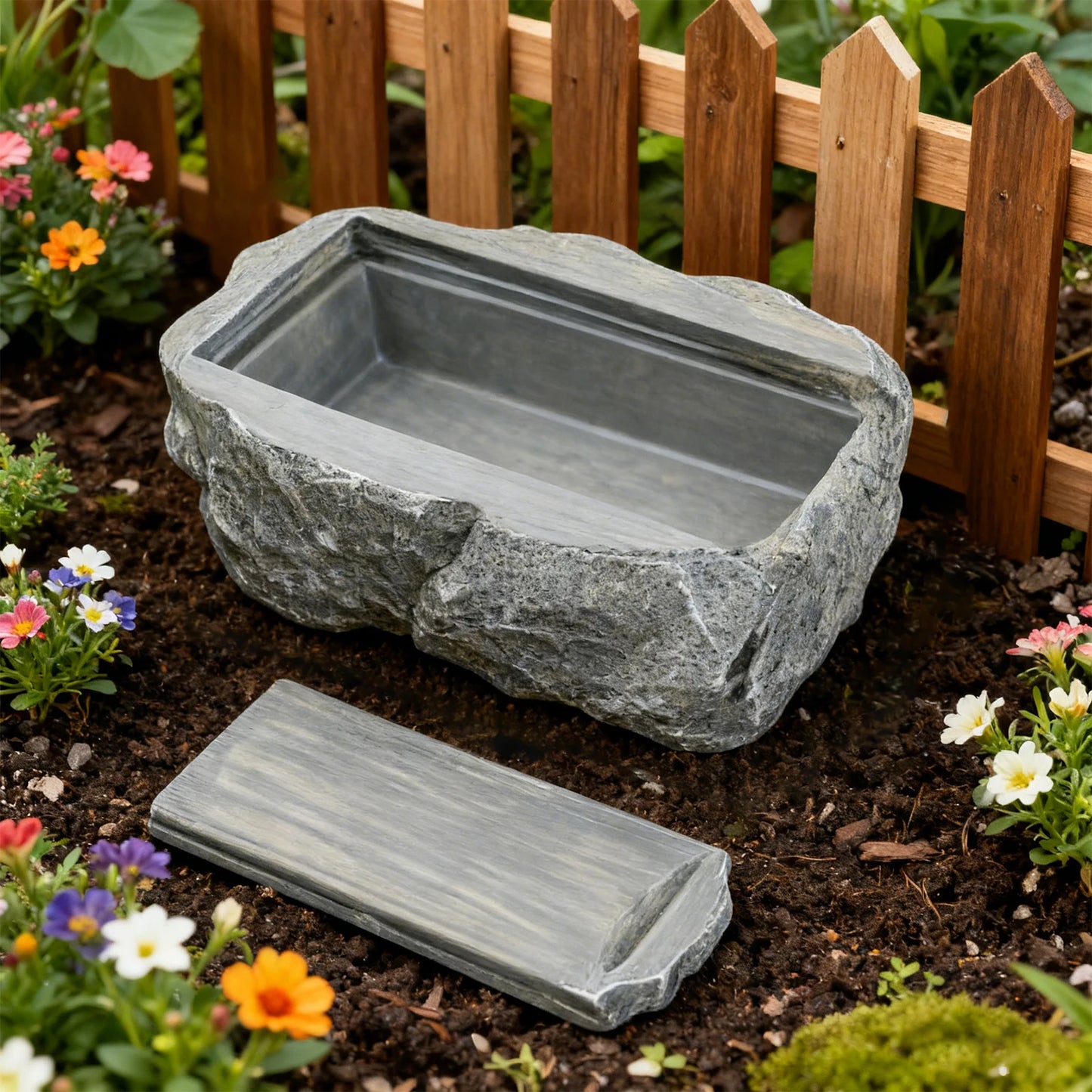 Fake Rock Key Hider – Realistic Resin Outdoor Key Storage Box