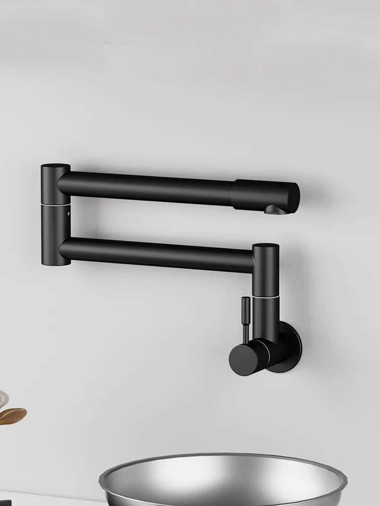 Wall-Mounted Folding Kitchen Faucet | 304 Stainless Steel