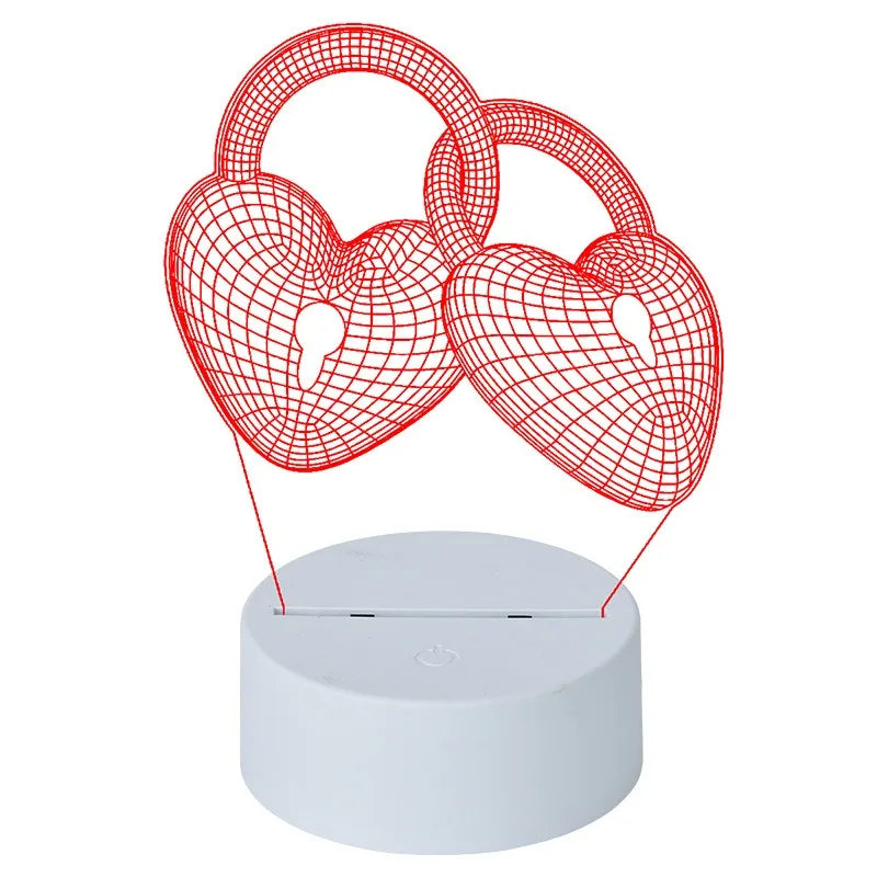 3D Acrylic LED Night Light Desktop Lamp | USB & Battery Powered