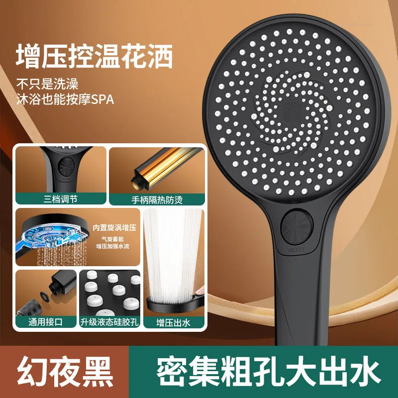 135mm Rainfall Shower Head | 3 Modes, High Pressure & Water Saving
