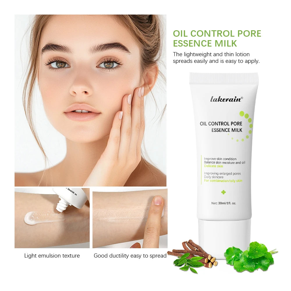 30ml Oil Control Pore Essence Milk Smoothes Pores And Moisturizes Skin With A Refreshing Non-greasy Essence Skin Care Products Peaceful Pleasures Health and Wellness