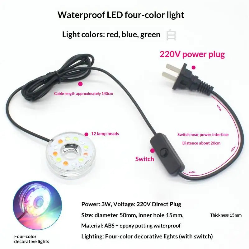 USB LED Submersible Aquarium Light – Colorful Waterproof Lamp
