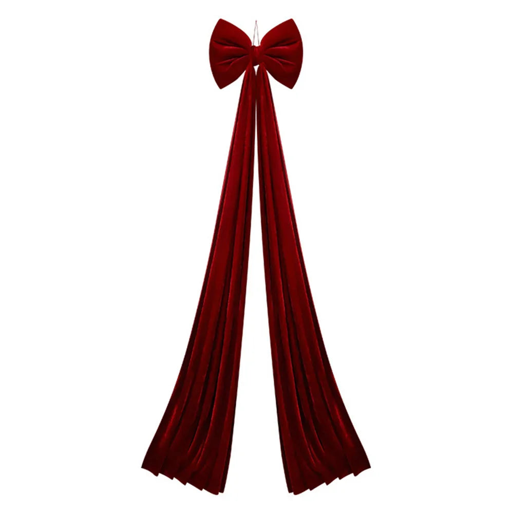 Large Velvet Christmas Bow for Tree, Garland & Table Decor
