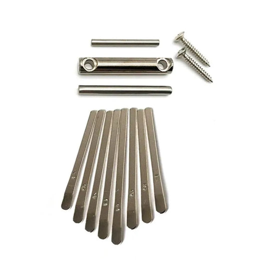 Thumb Piano Kalimba Bridge Saddle 8 Key Diy Spare Parts Music Peaceful Pleasures Health and Wellness silver