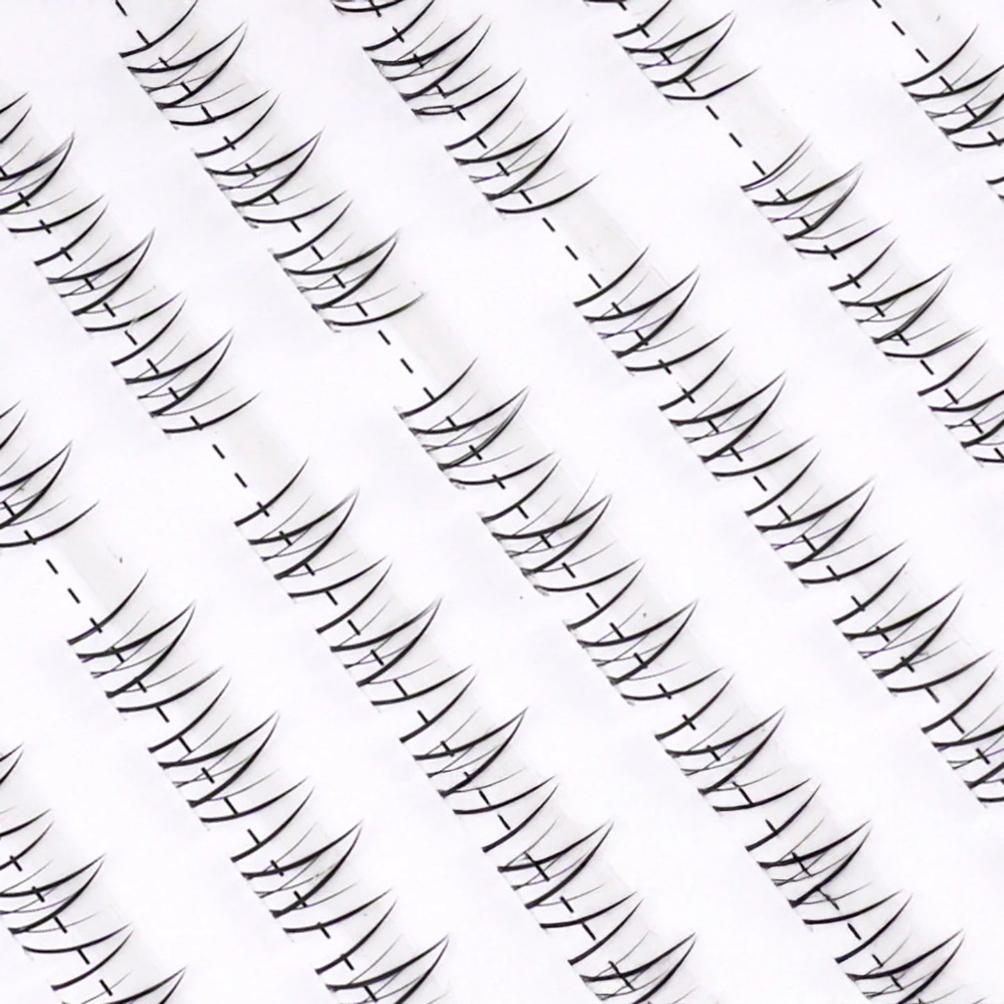 Lower Eyelash V-Shaped Clusters Fake Lashes 10 Rows Air Sensation Eyelashes Natural Transparent Stem Makeup Extension Tools Peaceful Pleasures Health and Wellness