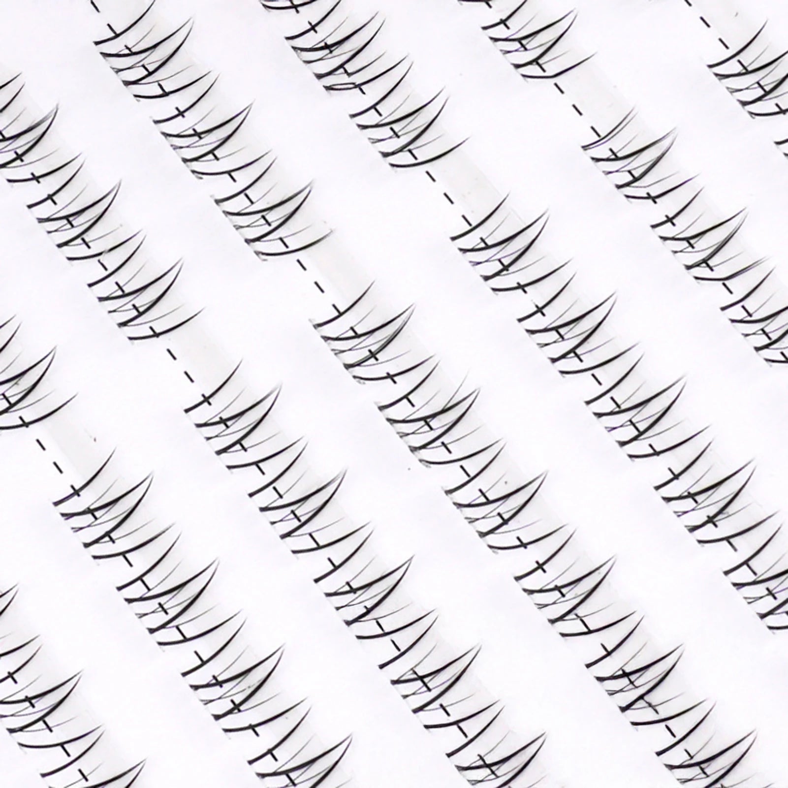Lower Eyelash V-Shaped Clusters Fake Lashes 10 Rows Air Sensation Eyelashes Natural Transparent Stem Makeup Extension Tools Peaceful Pleasures Health and Wellness