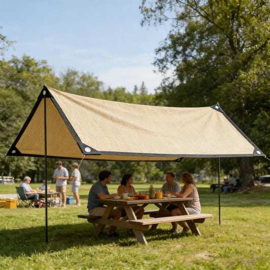 Waterproof Sail Shade UV Block Windproof Canopy Heavy Duty Triangle Awning For Patio Garden Deck Balcony Pool Backyard Camping Peaceful Pleasures Health and Wellness