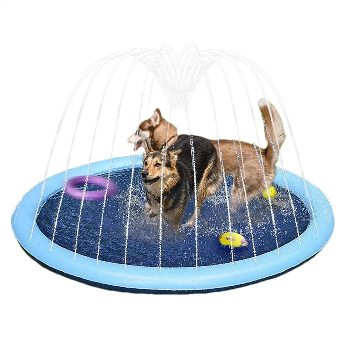 Sprinkler Water Play Mat Kids Sprinkler Pad Play Area Reusable Non Slip Outdoor Sprinkler Pad Water Game Toys for Children Boys Peaceful Pleasures Health and Wellness