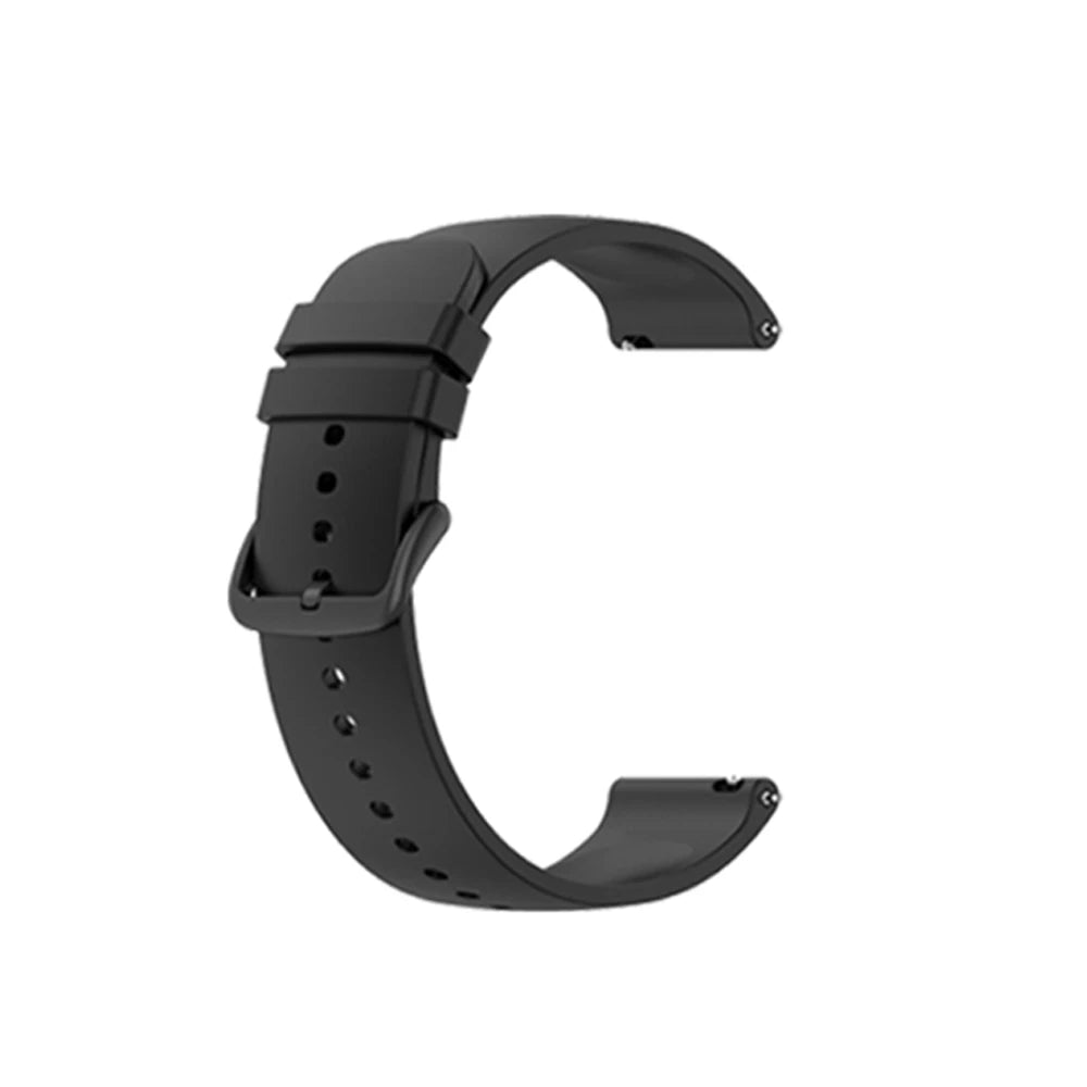 Silicone Watch Band 20mm 22mm for Amazfit Samsung Garmin Peaceful Pleasures Health and Wellness black 20mm width strap
