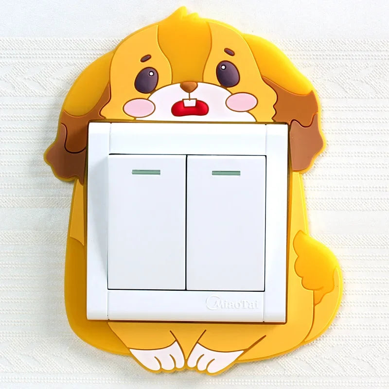 Children Bedroom Switch Stickers Home Decoration Luminous Silicone
