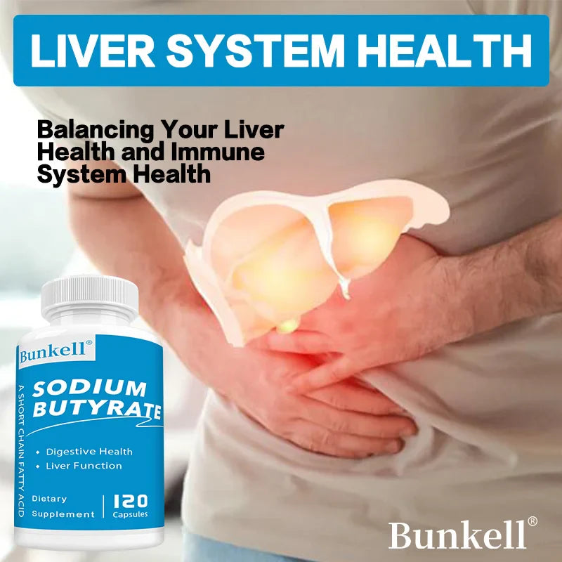 Sodium Butyrate Gut Health Supplement – 120 Vegan Capsules