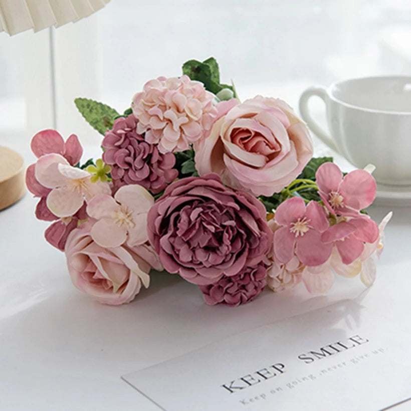 Silk Peony Rose Artificial Flower Balls – Wedding & Party Décor