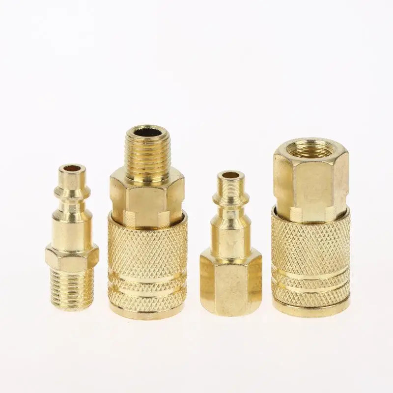 New US Type Air Hose Quick Connect Plug & Coupler With 1/4 NPT Fitting Male Thread American Standard Pneumatic Accessories Peaceful Pleasures Health and Wellness