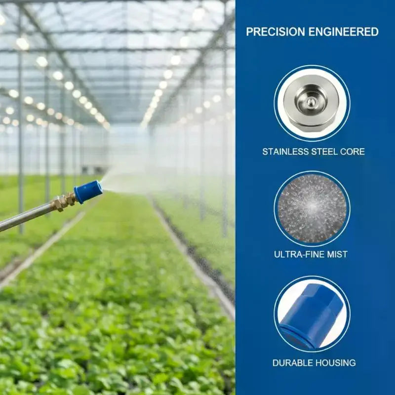 10-Pack 360° Atomizing Spray Nozzles | Stainless Steel Sprinkler