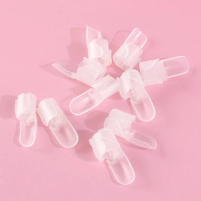 10Pcs/Set Manicure Finger Transparent Protective Cover Polish Varnish Shield Protection Clip Protector DIY Nail Art Tips Tools Peaceful Pleasures Health and Wellness