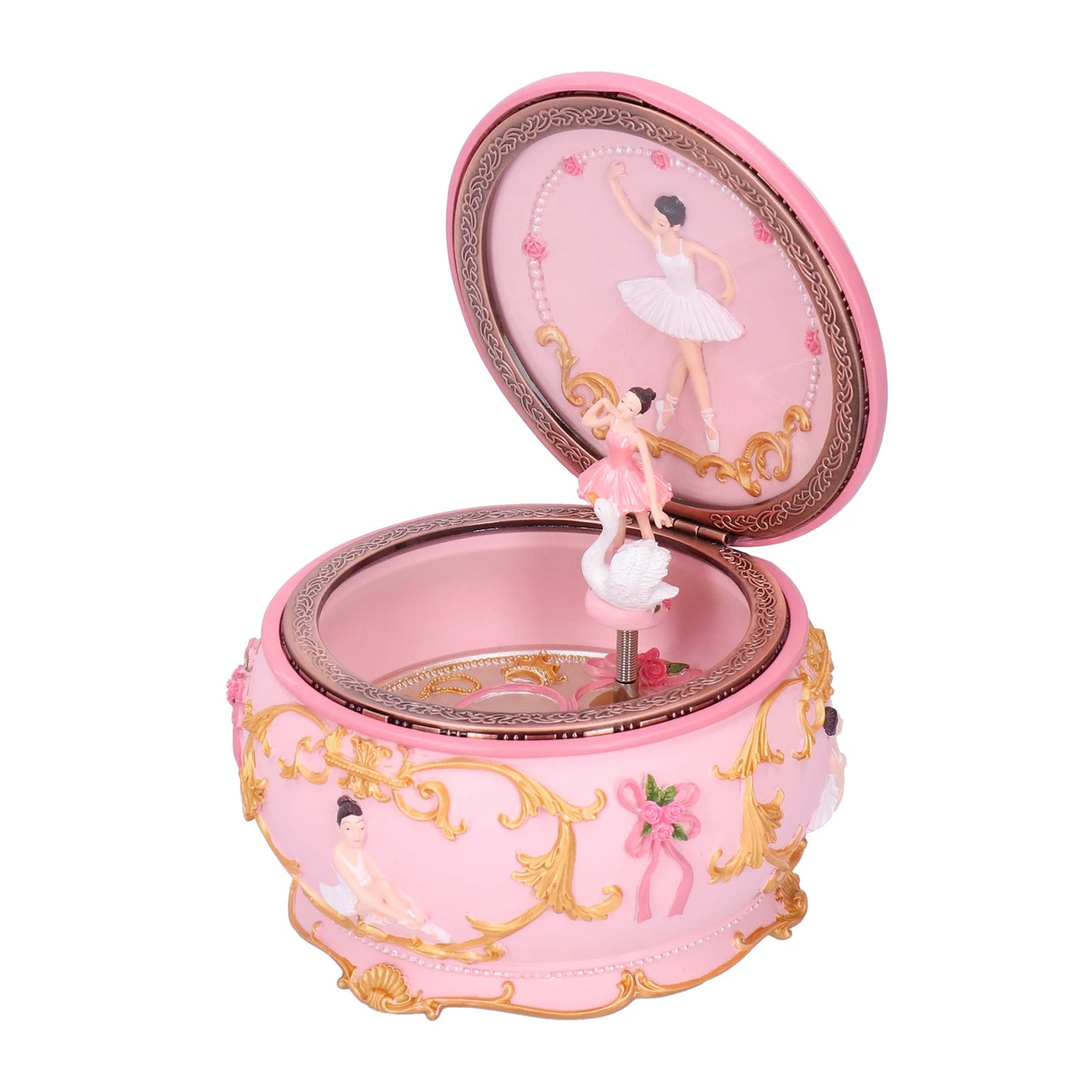 Decoration Music Box Exquisite LED Figurine Rotation Home Girls