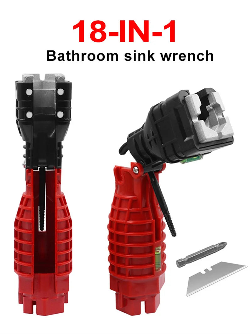 1 Faucet Sink Installer Tools Pipe Wrench Plumbers Homeowners Kitchen