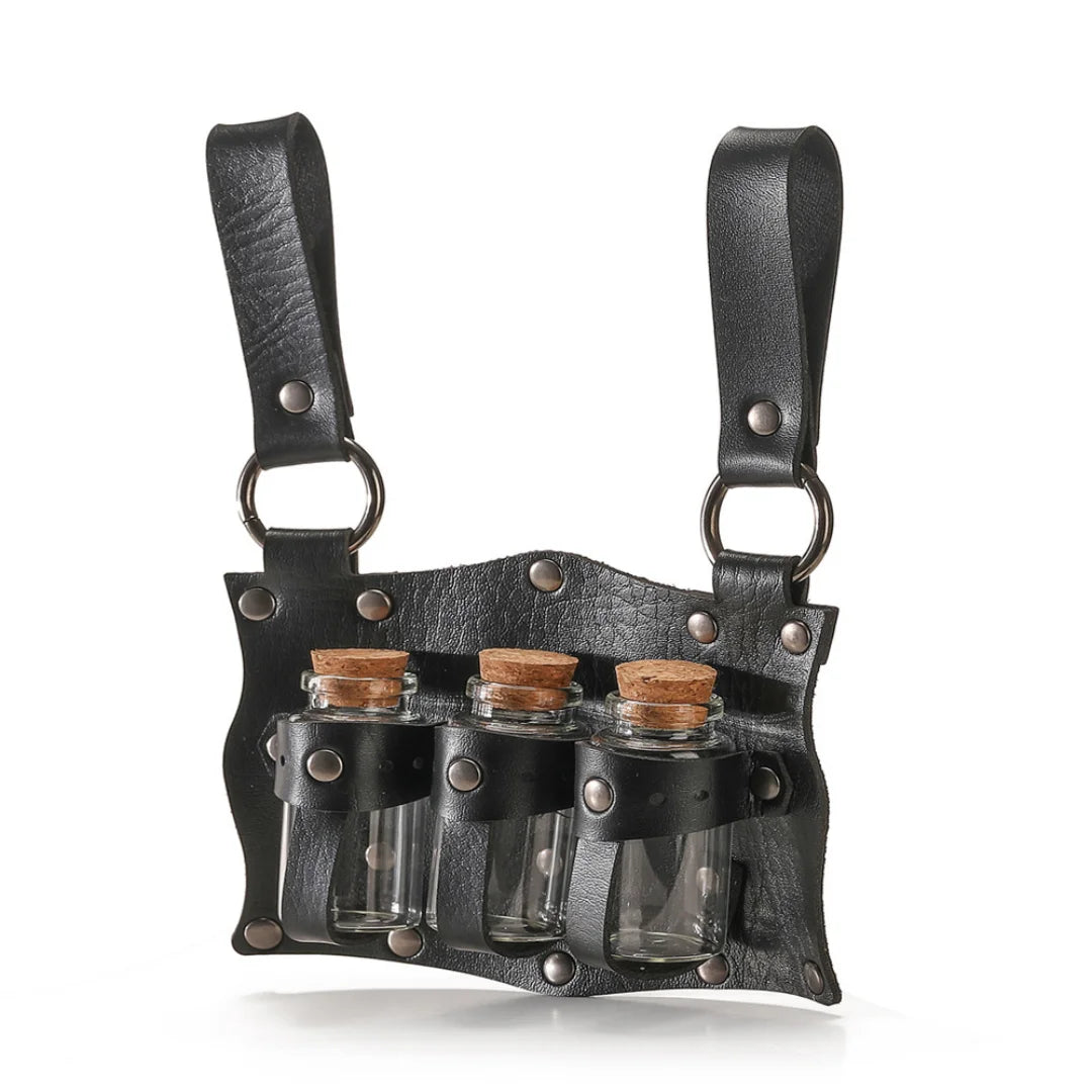 Medieval Belt Glass Magic Bottle Cover Copper Coin Waist Bag