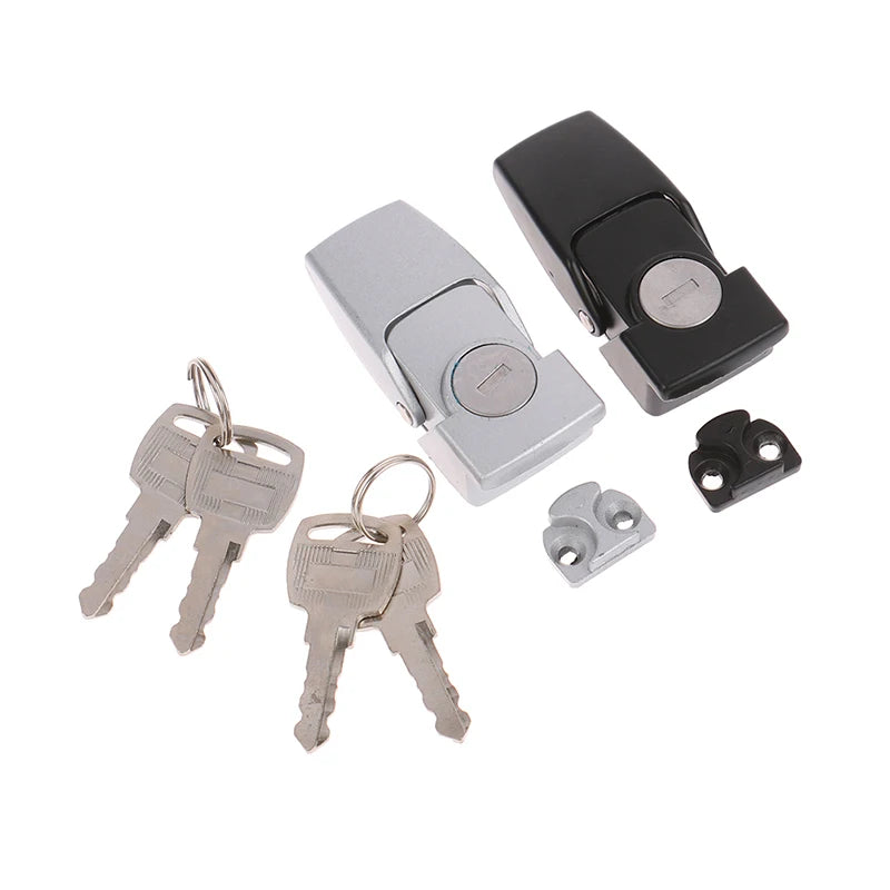 High Quality Cabinet Black Coated Metal Hasp Latch DK604 Security Toggle Lock With Two Keys Peaceful Pleasures Health and Wellness