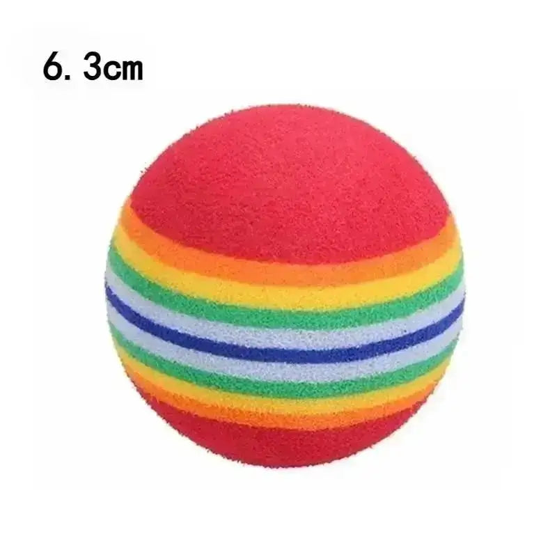 Pet Rainbow Ball Cat Foam Toy Cotton Dog Molar Colorful Supplies Toys
