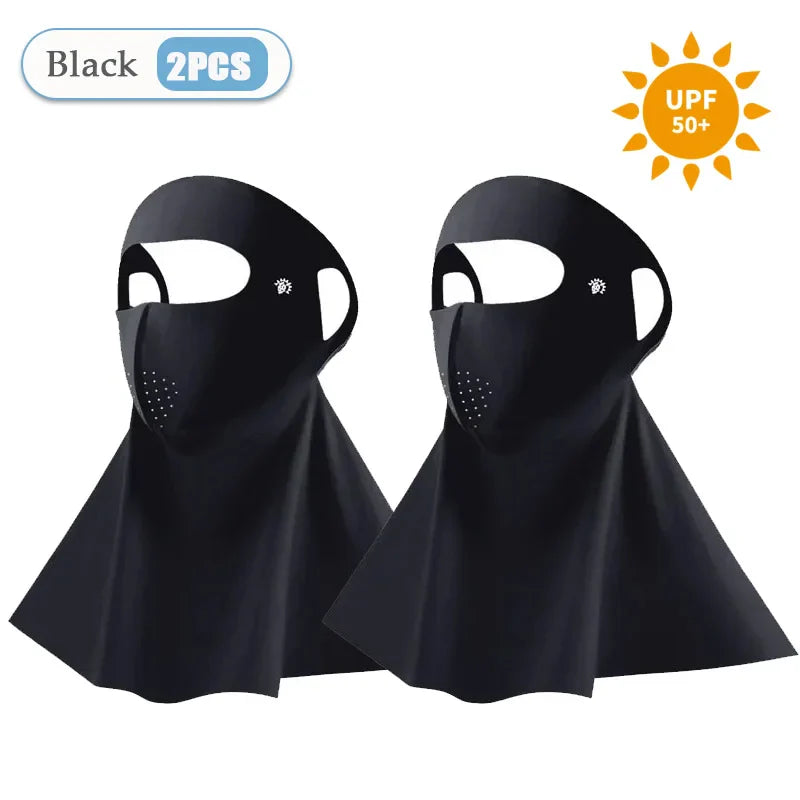 3D Ice Silk Sun Face Mask UPF50+ UV Balaclava for Cycling