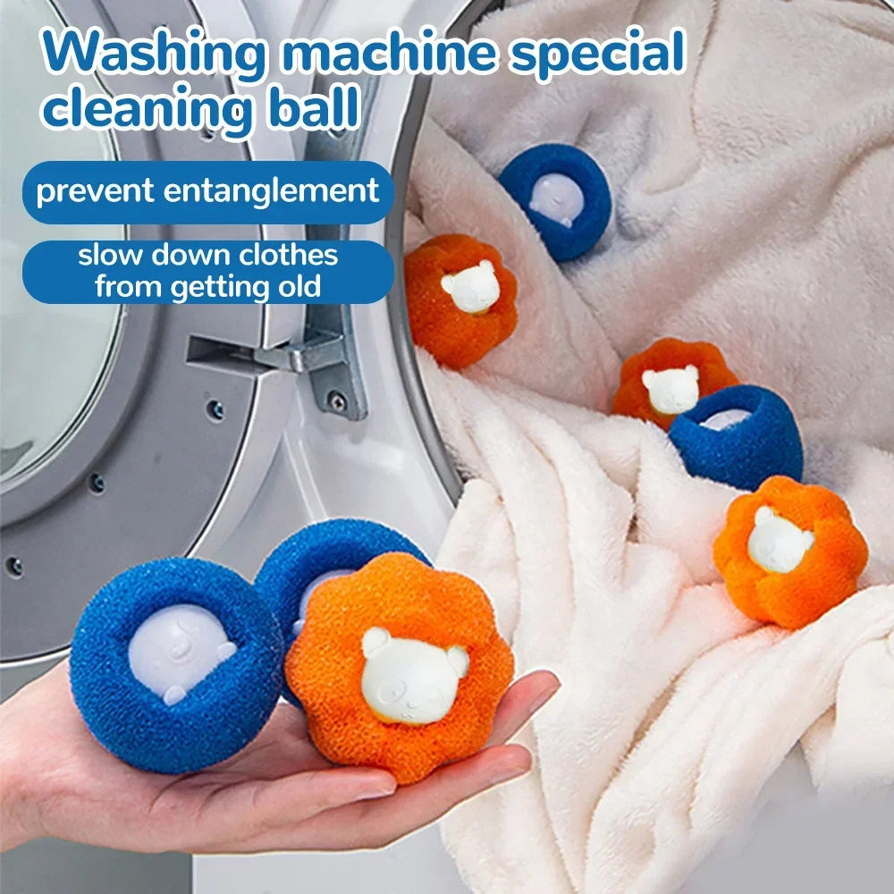 Pet Hair Cleaning Useful Things for Kitchen Gadgets Removal Laundry Ball Scouring Pad Reusable Lint Plush Sponge Personal Care Peaceful Pleasures Health and Wellness