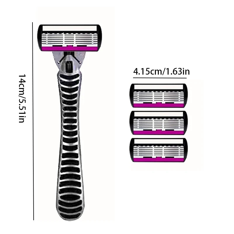 6-Layer Manual Safety Razor | Stainless Steel Reusable Blade