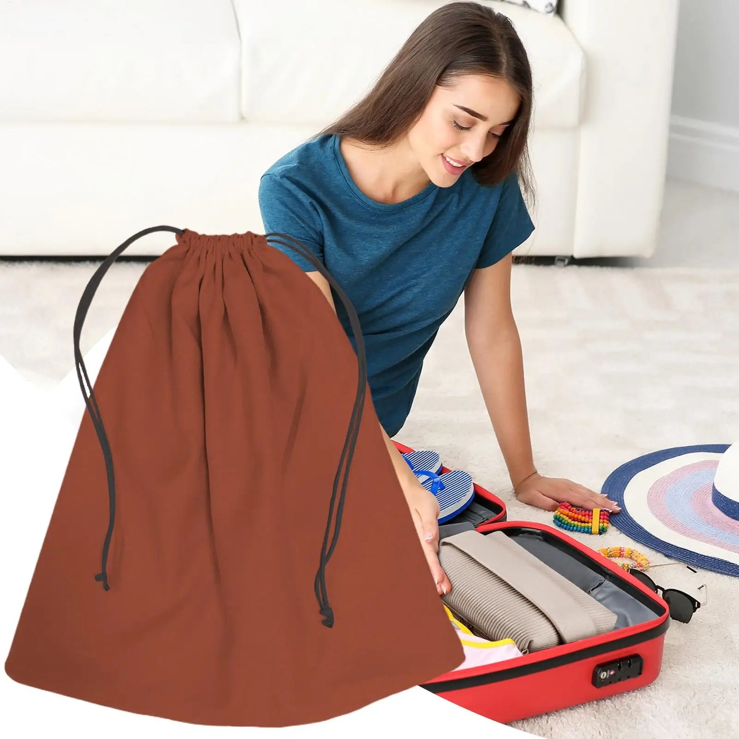 Drawstring Dust Bags for Purses, Handbags Protector & Travel Storage Pouch, Multifunctional Cloth Cover for Luxury Bags Peaceful Pleasures Health and Wellness