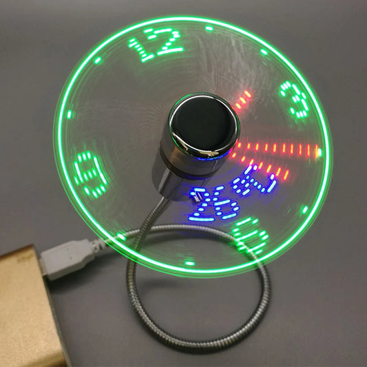 LED Clock Fan with Time & Temperature Display Peaceful Pleasures Health and Wellness