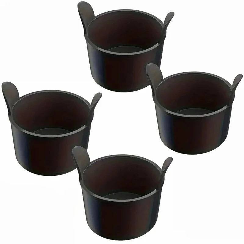 4pcs Air Fryer Silicone Egg Poacher Cups Silicone Egg Cooker Mold Baking Custard Tart Pie Cake Desserts Maker Silicone Basket Peaceful Pleasures Health and Wellness black