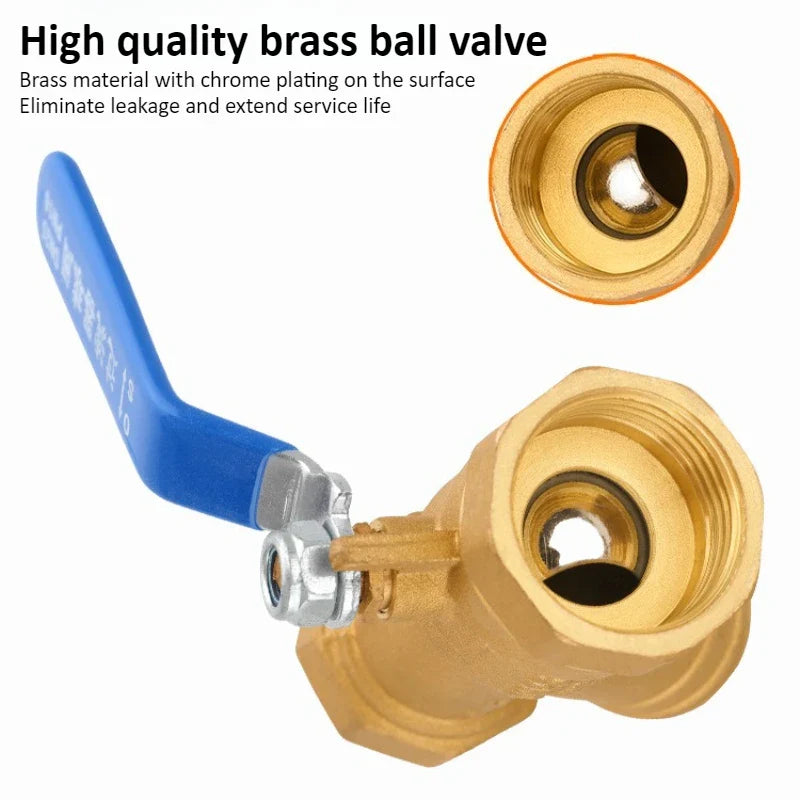 Brass Y-Strainer Filter Ball Valve BSP DN15–DN32 Internal Thread