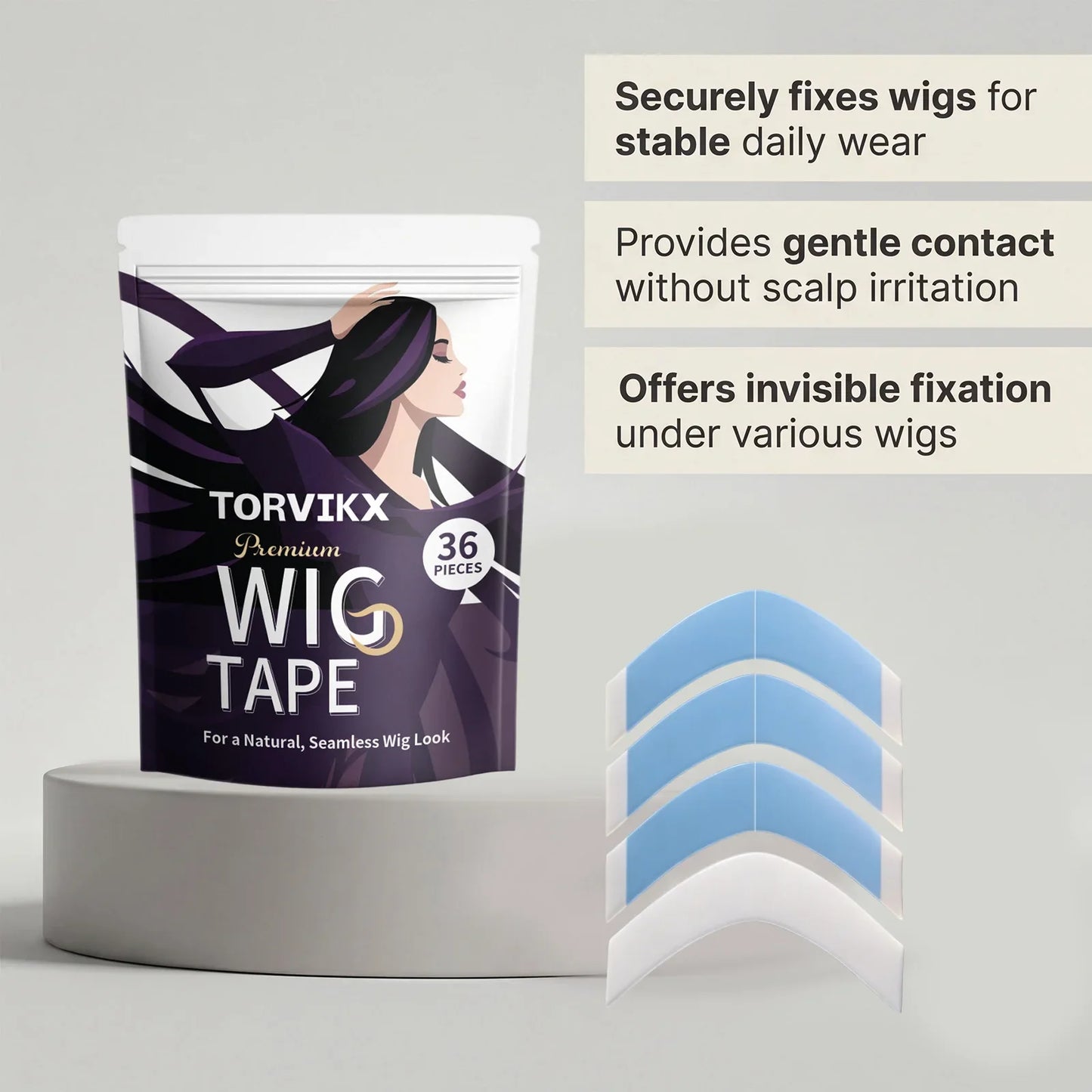 Invisible Strong Hold Wig Tape – 36 Pcs, No Residue