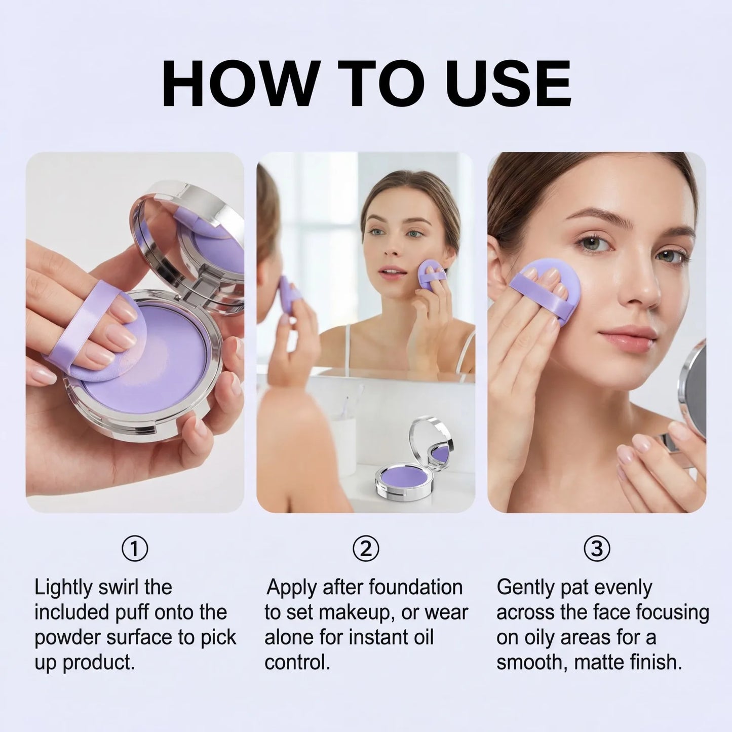 Lavender Matte Setting Powder – Oil Control & Brightening 10g