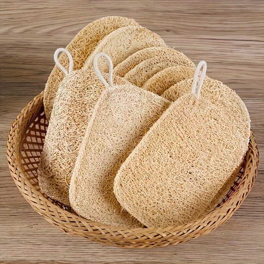 6-Pack Natural Loofah Exfoliating Sponges | Bamboo Body Scrubber Loofah Body Scrubber Peaceful Pleasures Health and Wellness 6pcs