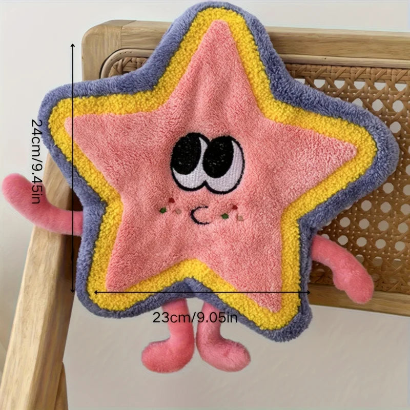 1pc Star-patterned towel，Modern Style，The fabric is comfortable，Compact and Portable，Hand wash only，Suitable for traveling、Busin Peaceful Pleasures Health and Wellness