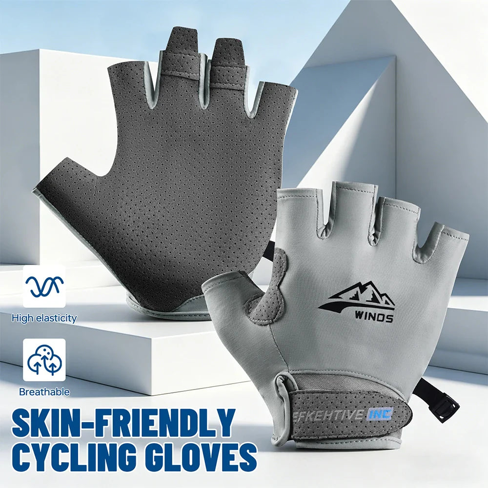 Fingerless Cycling Gloves – UV Protection, Breathable MTB & Road