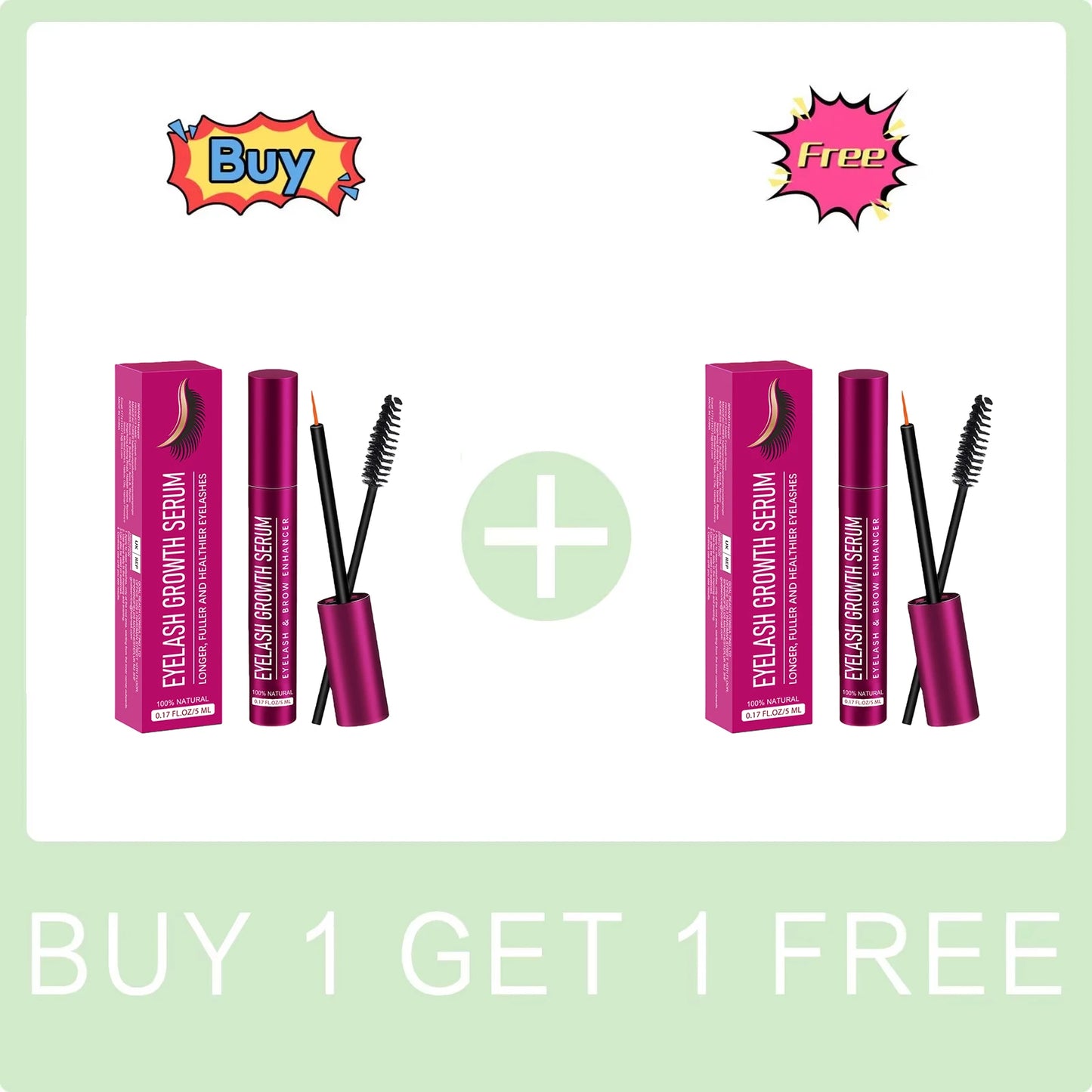 Eyelash Growth Serum Eyelash Enhancer Serum Longer Fuller Thicker Lashes Norishing Eyelash Natural Curling Thicken Care Products Peaceful Pleasures Health and Wellness Buy 1 Get 1 Free