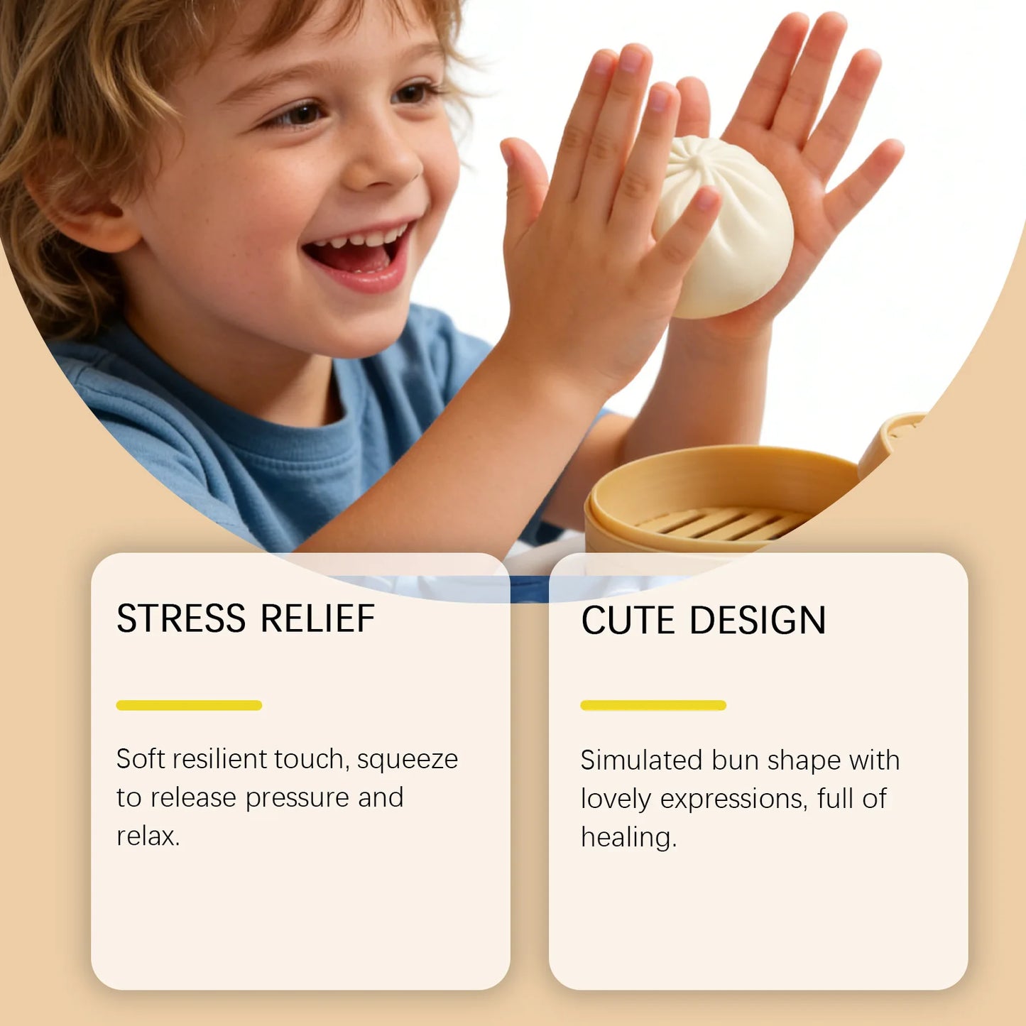 Bread Squeeze Toy – Soft Squishy Sensory Ball | 4 Colors