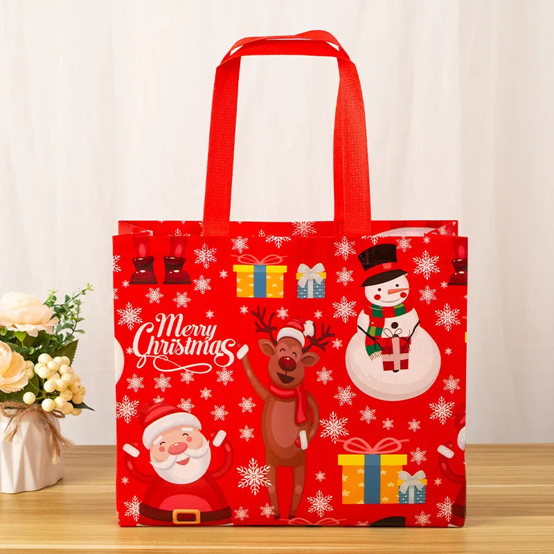 Reusable Christmas Gift Bags – Santa Reindeer Snowman Designs