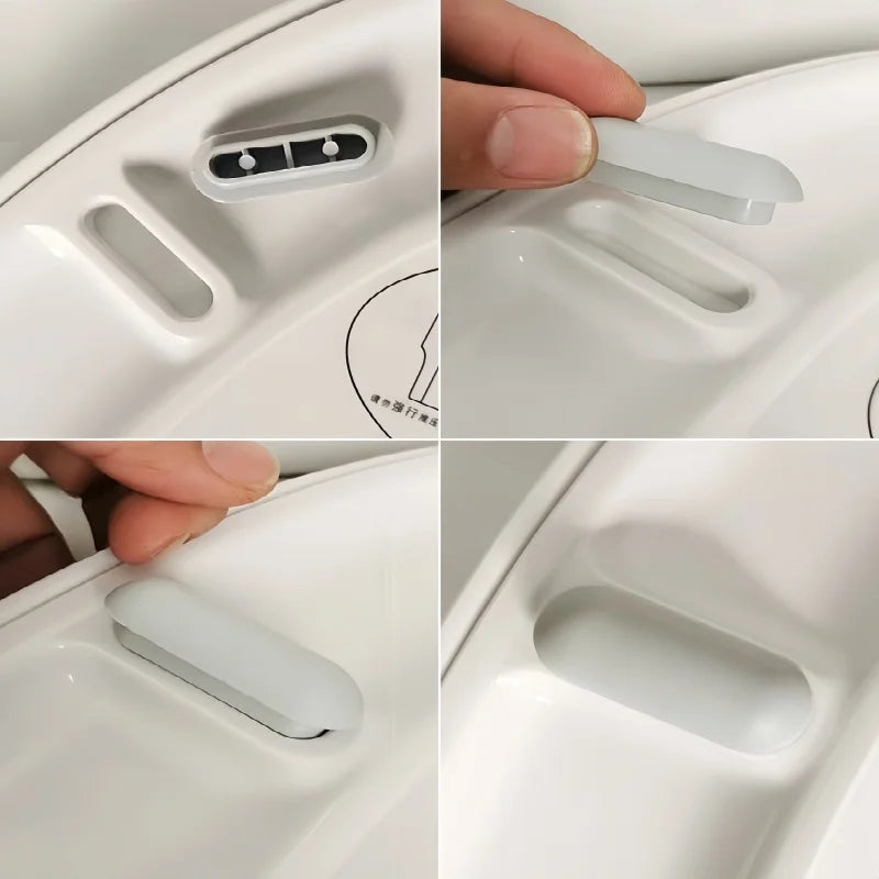 6-Piece Toilet Seat Bumper Pads & Non-Slip Cushion Cover Kit