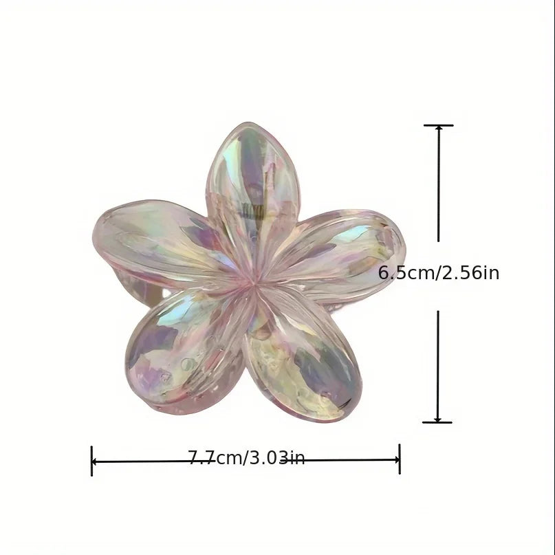 Large Floral Hair Claw Clip – Elegant Plastic Flower Clip for Women Hair Accessories Peaceful Pleasures Health and Wellness