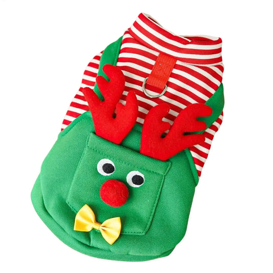 Christmas Reindeer Pet Costume for Dogs & Cats | Holiday Outfit Pet Holiday Costume Peaceful Pleasures Health and Wellness