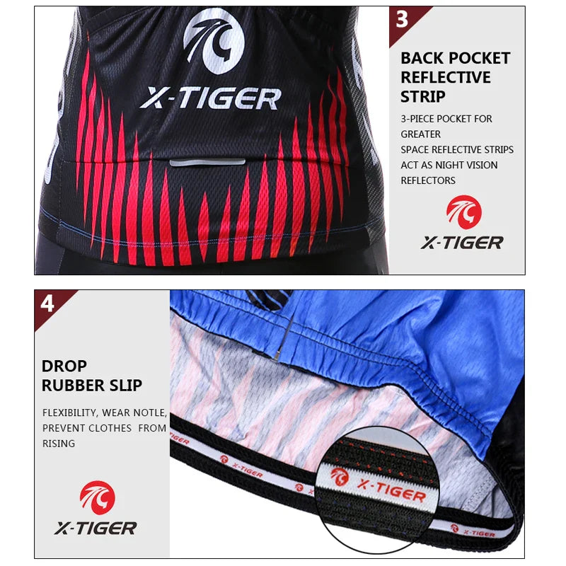 X-Tiger Men's Winter Thermal Fleece Cycling Jersey | Long Sleeve