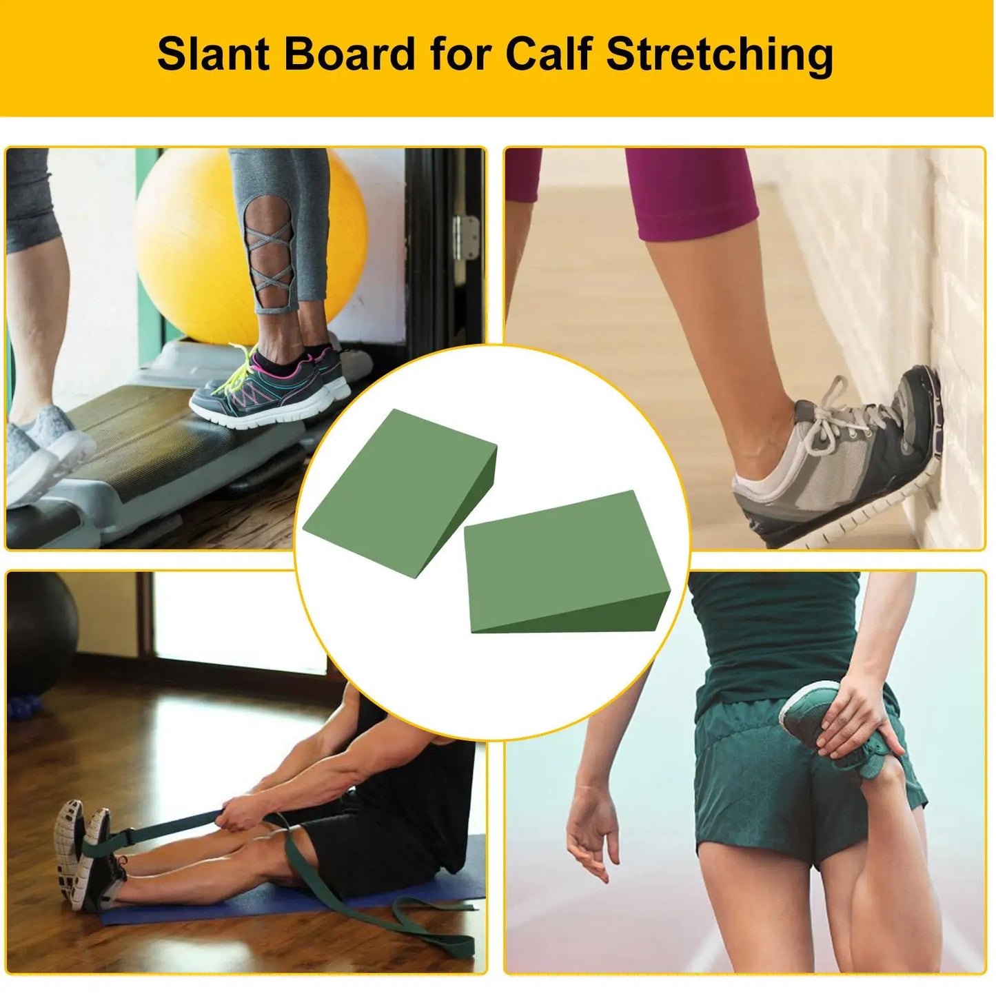 EVA Foam Squat Wedge Blocks – Yoga Slant Board Pair