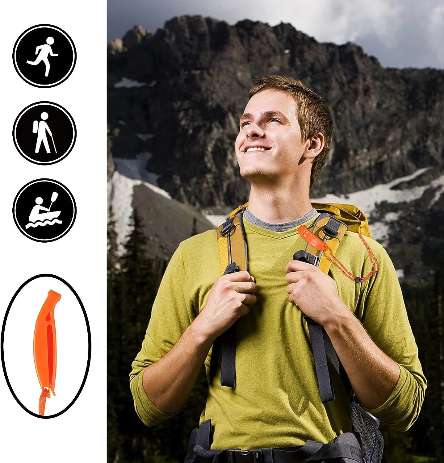 1PC-3PCS Emergency Whistles with Lanyard Safety Whistles for Kayak Life Jackets Lifeboats Fishing Boats Camping Hiking Hunting Peaceful Pleasures Health and Wellness