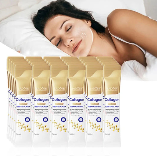 SADOER Collagen Sleeping Face Mask 30pcs – Hydrating & Firming Sleeping Face Mask Peaceful Pleasures Health and Wellness