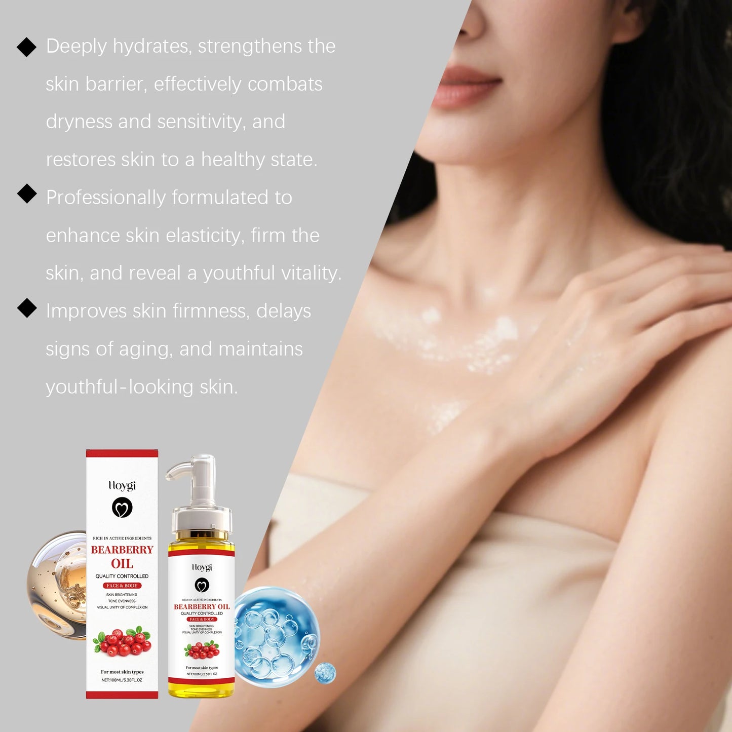 Bearberry Essential Oil Firming Moisturizing Skin Reduce Dryness Enhance Elasticity Brighten Dullness Skin Strengthen Body Oil Peaceful Pleasures Health and Wellness