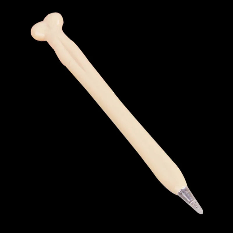 Funny Ballpoint Pen Blue Black Ink Creative Design Simulated Bone