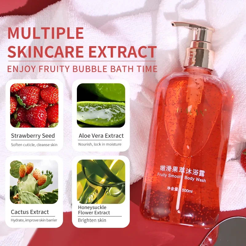 Fruity Smooth Body Wash – Exfoliating Shower Gel Peaceful Pleasures Health and Wellness